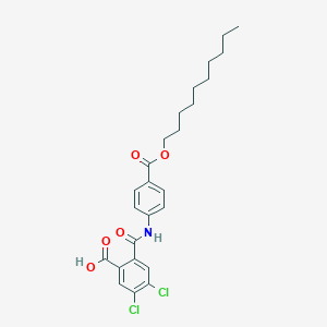 molecular formula C25H29Cl2NO5 B342281 4,5-Dichloro-2-({4-[(decyloxy)carbonyl]anilino}carbonyl)benzoic acid 