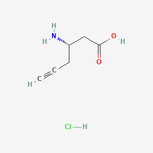 molecular formula C6H10ClNO2 B3422849 (S)-3-Amino-5-hexynoic acid hydrochloride CAS No. 270596-46-8