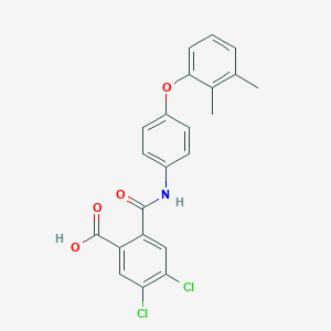 molecular formula C22H17Cl2NO4 B342285 4,5-Dichloro-2-{[4-(2,3-dimethylphenoxy)anilino]carbonyl}benzoic acid 