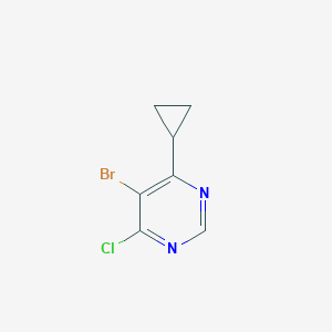 molecular formula C7H6BrClN2 B3422866 5-Bromo-4-chloro-6-cyclopropylpyrimidine CAS No. 27192-21-8