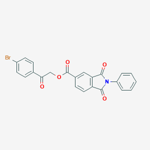 molecular formula C23H14BrNO5 B342292 2-(4-Bromophenyl)-2-oxoethyl 1,3-dioxo-2-phenylisoindoline-5-carboxylate 