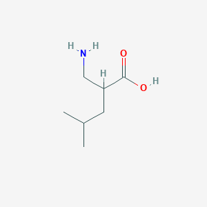 molecular formula C7H15NO2 B034230 2-(Aminomethyl)-4-methylpentanoic acid CAS No. 100869-07-6