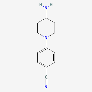 molecular formula C12H15N3 B3423035 4-(4-Aminopiperidin-1-yl)benzonitrile CAS No. 281234-90-0