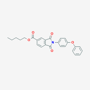 molecular formula C26H23NO5 B342313 pentyl 1,3-dioxo-2-(4-phenoxyphenyl)-2,3-dihydro-1H-isoindole-5-carboxylate 