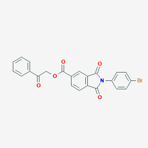 molecular formula C23H14BrNO5 B342316 2-oxo-2-phenylethyl 2-(4-bromophenyl)-1,3-dioxo-2,3-dihydro-1H-isoindole-5-carboxylate 