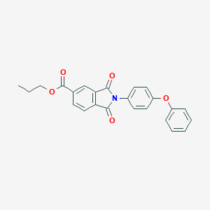 molecular formula C24H19NO5 B342319 Propyl 1,3-dioxo-2-(4-phenoxyphenyl)-5-isoindolinecarboxylate 