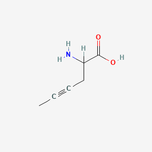 molecular formula C6H9NO2 B3423351 4-Hexynoic acid, 2-amino- CAS No. 29834-75-1