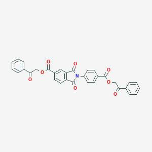 molecular formula C32H21NO8 B342337 2-Oxo-2-phenylethyl 1,3-dioxo-2-{4-[(2-oxo-2-phenylethoxy)carbonyl]phenyl}-5-isoindolinecarboxylate 
