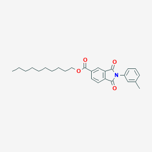 molecular formula C26H31NO4 B342345 Decyl 2-(3-methylphenyl)-1,3-dioxoisoindoline-5-carboxylate 