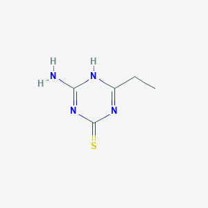 molecular formula C5H8N4S B3423464 4-Amino-6-ethyl-s-triazine-2(1H)-thione CAS No. 30369-71-2