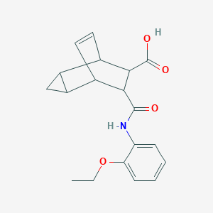 molecular formula C19H21NO4 B342347 7-[(2-Ethoxyanilino)carbonyl]tricyclo[3.2.2.0~2,4~]non-8-ene-6-carboxylic acid 