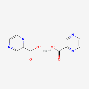 molecular formula C10H6CuN4O4 B3423489 Copper;pyrazine-2-carboxylate CAS No. 304656-23-3