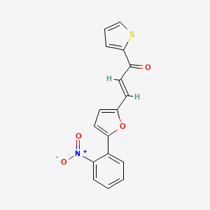 molecular formula C17H11NO4S B3423496 (E)-3-(5-(2-nitrophenyl)furan-2-yl)-1-(thiophen-2-yl)prop-2-en-1-one CAS No. 304677-46-1