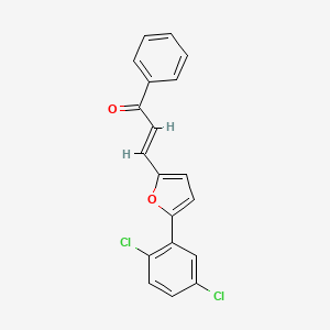 molecular formula C19H12Cl2O2 B3423509 (2E)-3-[5-(2,5-dichlorophenyl)furan-2-yl]-1-phenylprop-2-en-1-one CAS No. 304896-43-3