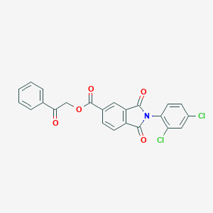 molecular formula C23H13Cl2NO5 B342352 2-Oxo-2-phenylethyl 2-(2,4-dichlorophenyl)-1,3-dioxoisoindoline-5-carboxylate 