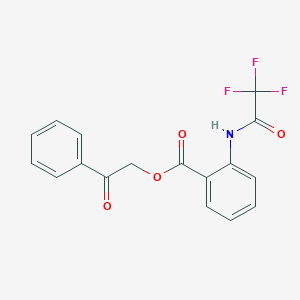 molecular formula C17H12F3NO4 B342357 2-Oxo-2-phenylethyl 2-[(trifluoroacetyl)amino]benzoate 
