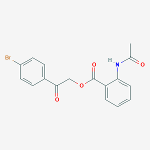 molecular formula C17H14BrNO4 B342359 2-(4-Bromophenyl)-2-oxoethyl 2-(acetylamino)benzoate 