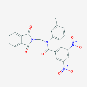 molecular formula C23H16N4O7 B342361 N-(1,3-Dioxo-1,3-dihydro-isoindol-2-ylmethyl)-3,5-dinitro-N-m-tolyl-benzamide 