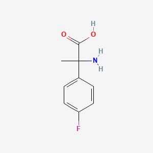 molecular formula C9H10FNO2 B3423653 2-Amino-2-(4-fluoro-phenyl)-propionic acid CAS No. 312-44-7