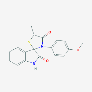 molecular formula C18H16N2O3S B342374 2',4-Dioxo-3-(4-methoxyphenyl)-5-methylspiro[1,3-thiazolidine-2,3'-indoline] 