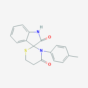 molecular formula C18H16N2O2S B342375 2,4'-Dioxo-3'-(4-methylphenyl)-spiro[indoline-3,2'-[1,3]-thiazinane] 