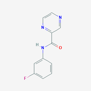 molecular formula C11H8FN3O B3423795 N-(3-fluorophenyl)pyrazine-2-carboxamide CAS No. 320582-40-9