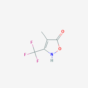 molecular formula C5H4F3NO2 B034238 4-Methyl-3-(trifluoromethyl)isoxazol-5-ol CAS No. 110411-53-5