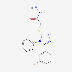 molecular formula C16H14BrN5OS B3423836 2-{[5-(3-溴苯基)-4-苯基-4H-1,2,4-三唑-3-基]硫代}乙酰肼 CAS No. 324054-76-4
