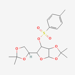 [5-(2,2-Dimethyl-1,3-dioxolan-4-yl)-2,2-dimethyl-3a,5,6,6a-tetrahydrofuro[2,3-d][1,3]dioxol-6-yl] 4-methylbenzenesulfonate