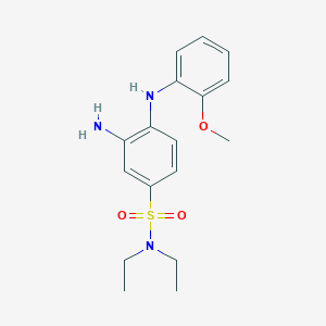 3-amino-N,N-diethyl-4-[(2-methoxyphenyl)amino]benzene-1-sulfonamide