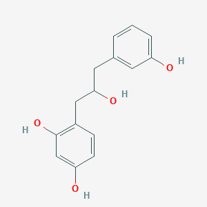 molecular formula C15H16O4 B034239 1-(2,4-Dihydroxyphenyl)-3-(3-hydroxyphenyl)propan-2-ol CAS No. 108549-45-7