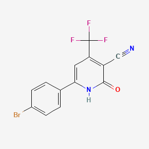 molecular formula C13H6BrF3N2O B3423928 6-(4-Bromophenyl)-4-(trifluoromethyl)-2-hydroxypyridine-3-carbonitrile CAS No. 328012-22-2