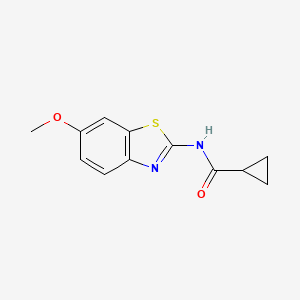 molecular formula C12H12N2O2S B3423941 N-(6-methoxy-1,3-benzothiazol-2-yl)cyclopropanecarboxamide CAS No. 32895-11-7