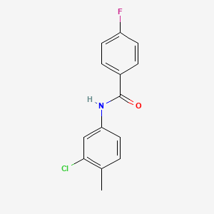 molecular formula C14H11ClFNO B3423971 N-(3-chloro-4-methylphenyl)-4-fluorobenzamide CAS No. 330469-22-2