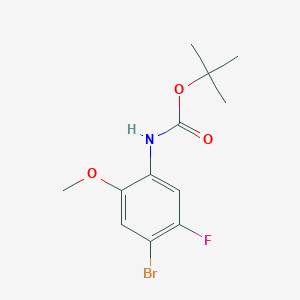 molecular formula C12H15BrFNO3 B3423988 Tert-butyl (4-bromo-5-fluoro-2-methoxyphenyl)carbamate CAS No. 330794-04-2