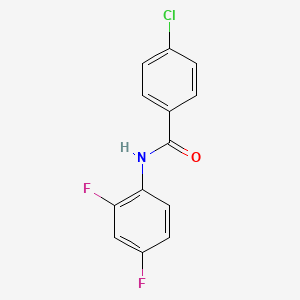 molecular formula C13H8ClF2NO B3423996 4-chloro-N-(2,4-difluorophenyl)benzamide CAS No. 331435-74-6