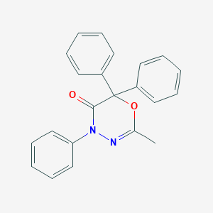 molecular formula C22H18N2O2 B342402 2-methyl-4,6,6-triphenyl-4H-1,3,4-oxadiazin-5(6H)-one 