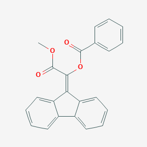 1-(9H-fluoren-9-ylidene)-2-methoxy-2-oxoethyl benzoate