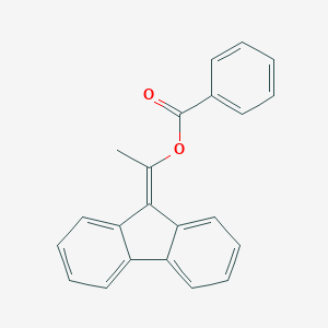 1-(9H-fluoren-9-ylidene)ethyl benzoate