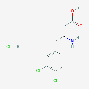 molecular formula C10H12Cl3NO2 B3424079 (R)-3-氨基-4-(3,4-二氯苯基)丁酸盐酸盐 CAS No. 332061-66-2