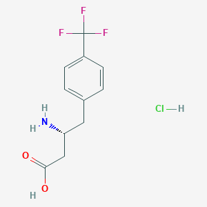 molecular formula C11H13ClF3NO2 B3424110 (R)-3-氨基-4-(4-三氟甲基苯基)丁酸盐酸盐 CAS No. 332061-83-3