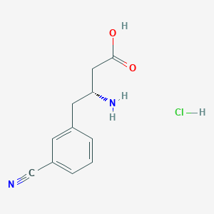 molecular formula C11H13ClN2O2 B3424120 (R)-3-Amino-4-(3-cyanophenyl)butanoic acid hydrochloride CAS No. 332061-87-7