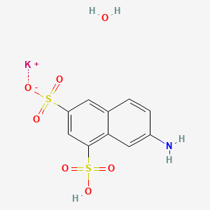 molecular formula C10H10KNO7S2 B3424147 MonopotassiuM 7-AMino-1,3-naphthalenedisulfonate Hydrate CAS No. 332360-04-0