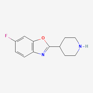 molecular formula C12H13FN2O B3424188 6-Fluoro-2-(piperidin-4-yl)benzo[d]oxazole CAS No. 335079-99-7
