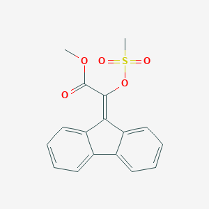 molecular formula C17H14O5S B342419 methyl 9H-fluoren-9-ylidene[(methylsulfonyl)oxy]acetate 