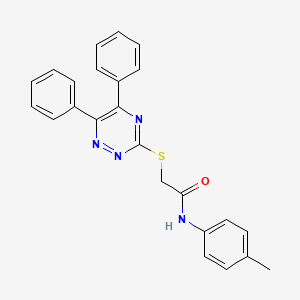 2-[(5,6-diphenyl-1,2,4-triazin-3-yl)sulfanyl]-N-(4-methylphenyl)acetamide