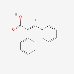 molecular formula C15H12O2 B3424215 alpha-Phenylcinnamic acid CAS No. 3368-16-9