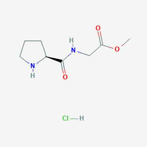 molecular formula C8H15ClN2O3 B3424345 Methyl (S)-prolylglycinate hydrochloride CAS No. 34290-71-6
