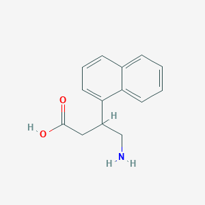 molecular formula C14H15NO2 B034244 4-Amino-3-(naphthalen-1-YL)butanoic acid CAS No. 108827-19-6