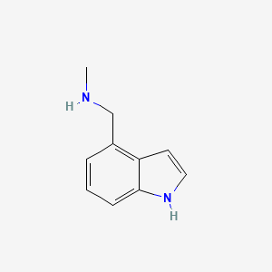 molecular formula C10H12N2 B3424408 1-(1H-indol-4-yl)-N-methylmethanamine CAS No. 3468-22-2